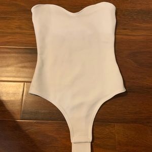 White tube top body suit